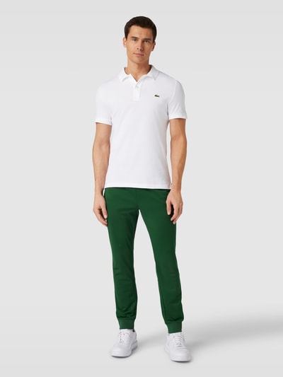 Lacoste Poloshirt met labelstitching Wit - 1