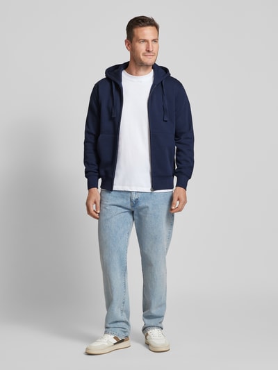 SAVE THE DUCK Sweatjack met labeldetail, model 'Cissus' Marineblauw - 1