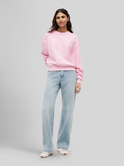 Tommy Hilfiger Relaxed Fit Sweatshirt aus Baumwoll-Mix Pink 1