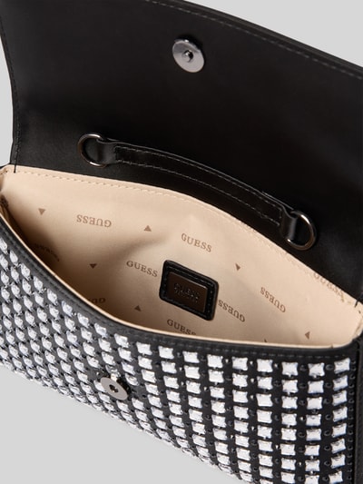 Guess Schoudertas met siersteentjes, model 'ZALINA' Zwart - 5