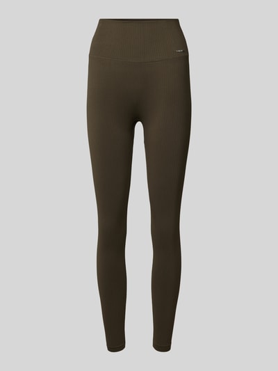 AIMN Leggings mit elastischem Bund Khaki 1