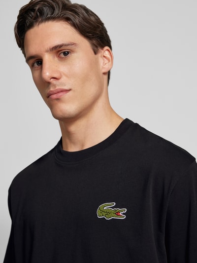 Lacoste T-shirt z okrągłym dekoltem Czarny 3