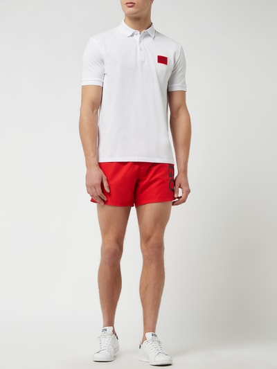 HUGO Slim fit poloshirt van piqué, model 'Dereso' Wit - 1