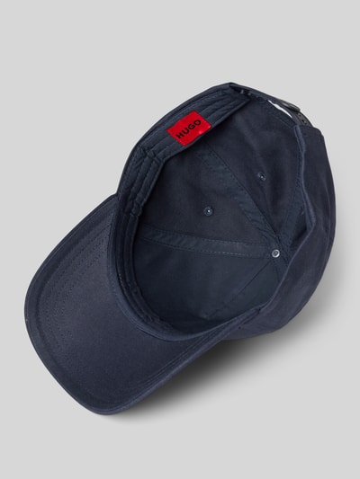 HUGO Baseballpet met labelstitching, model 'Jude' Marineblauw - 2