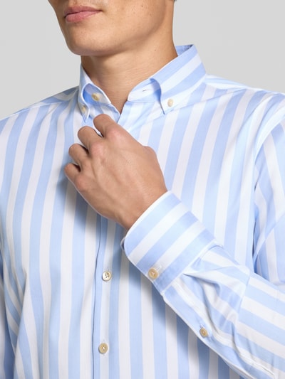 OLYMP SIGNATURE SLIM FIT Slim fit vrijetijdsoverhemd met button-downkraag, model 'Sergio' Bleu - 3