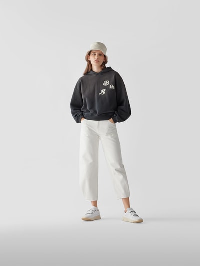 Anine Bing Hoodie mit Label-Print Schwarz 1