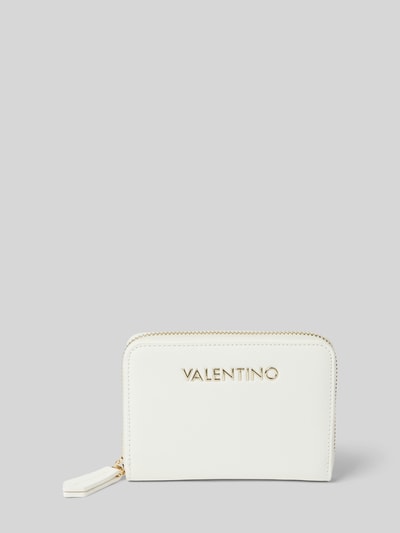 VALENTINO BAGS Portemonnaie mit Label-Applikation Modell 'ZERO RE' Weiss 1