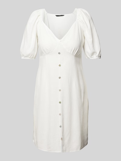 Vero Moda Midi-jurk van een mix van viscose en linnen, model 'MYMILO' Wit - 2