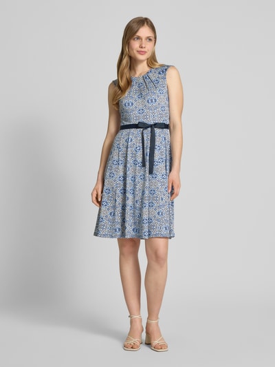 Christian Berg Woman Selection Minikleid mit Bindegürtel Blau 1