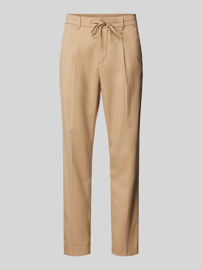 SELECTED HOMME Tapered Fit Stoffhose mit Bundfalten Modell 'LEROY' Sand 2