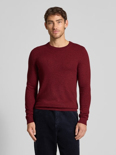 MCNEAL Gebreide pullover van wolmix met kasjmier Bordeaux gemêleerd - 4