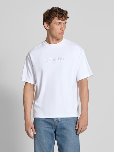 CK Calvin Klein Oversized T-Shirt mit Label-Stitching Weiss 4