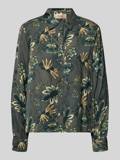 MOS MOSH Bluzka o kroju regular fit z wykładanym kołnierzem model ‘Abina’ Trzcinowy 2