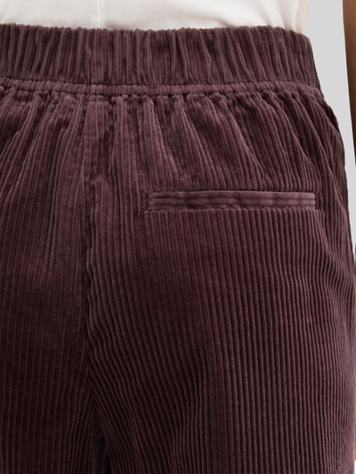 Marc O'Polo Wide Leg Cordhose aus reiner Baumwolle Dunkelrot 3