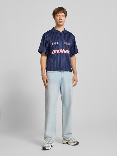 ANOTHER COTTON LAB Trykot z kołnierzykiem polo i nadrukami logo Granatowy 1