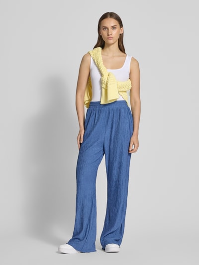 Colourful Rebel Spodnie materiałowe z elastycznym pasem model ‘Melody’ Szaroniebieski 1