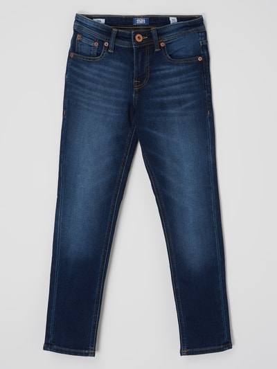 Jack & Jones Slim fit jeans met stretch, model 'Glenn' Blauw - 1