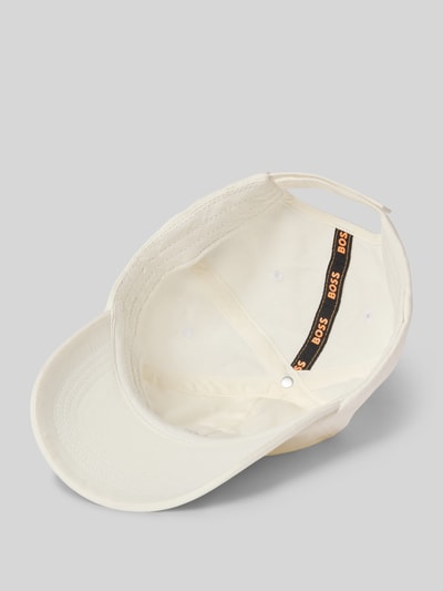 Produktfoto, Basecap aus reiner Baumwolle Modell 'DERREL-PL' von BOSS in Unifarbe mit verstärktem Schirm, Klettverschluss Twill und Label Patch.