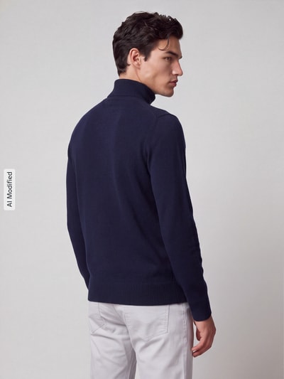Selected Pullover mit Rollkragen Dunkelblau 5