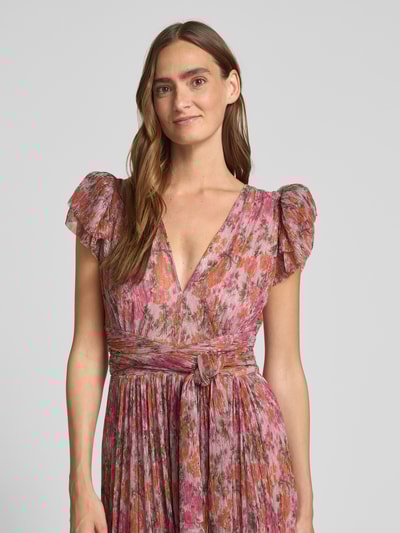 Swing Avondjurk met V-hals Rosé - 3