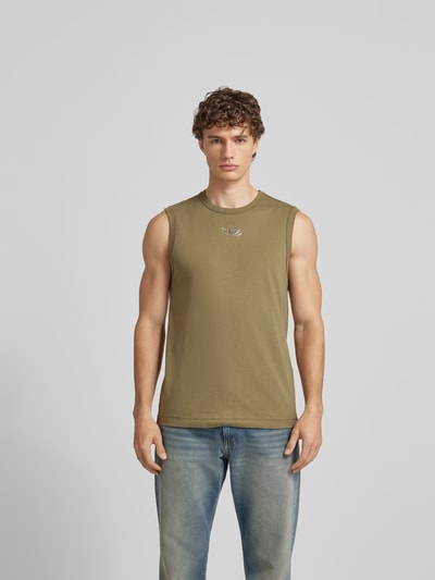 Diesel Tanktop mit Label-Detail Khaki 4