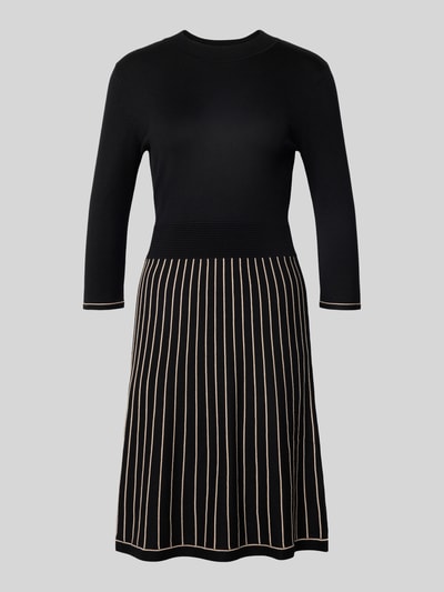 Christian Berg Woman Selection Knielanges Kleid aus Viskose-Mix in Strick-Optik Black 2