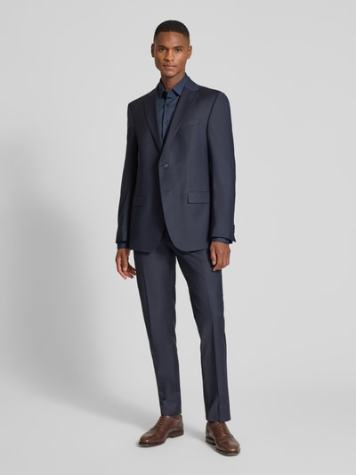 Jake*s Slim Fit Business-Hemd mit Knopfleiste Marine 1