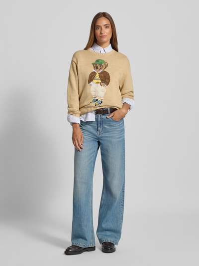 Polo Ralph Lauren Gebreide pullover met ribboorden Camel - 1