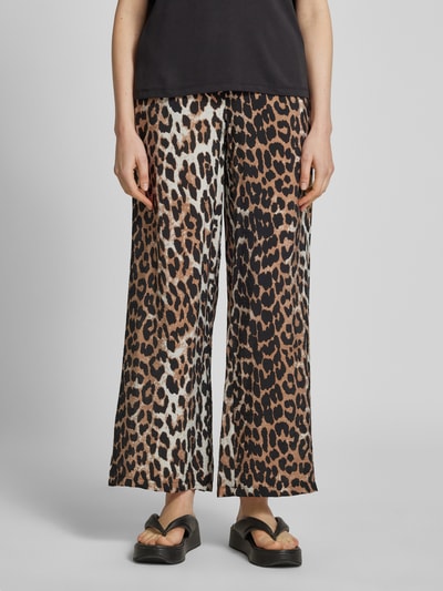 Vero Moda Ruime broek in viscosemix, model 'JOSIE' Lichtbruin - 4