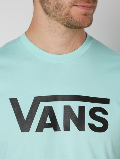 Vans T-shirt o kroju classic fit z nadrukiem z logo Miętowy 3