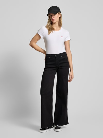 Levi's® 300 Shaping wide leg jeans, model '318' Zwart - 1