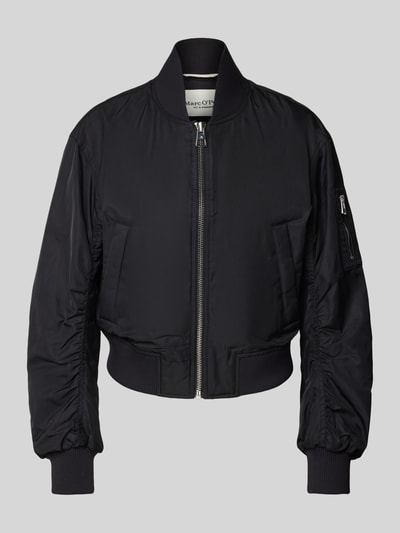 Marc O'Polo Relaxed Fit Bomberjacke mit gerippten Abschlüssen Black 2