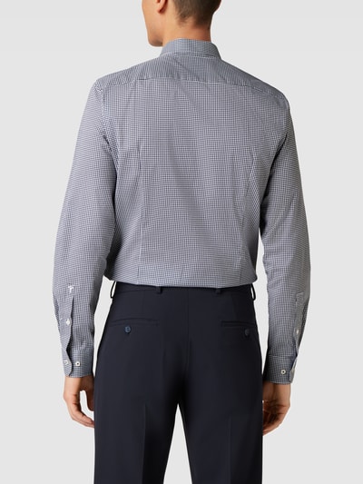 JOOP! Collection Slim Fit Business-Hemd mit Allover-Muster Modell 'Pit' Marine 5