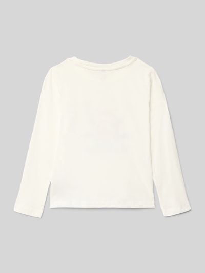 Only Bluzka z długim rękawem o kroju regular fit z czystej bawełny model ‘XMAS LIFE’ Biały 3