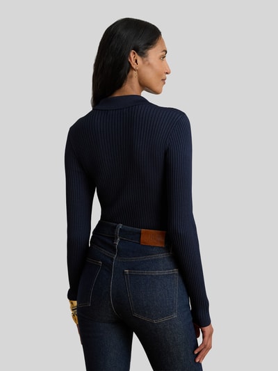 Lauren Ralph Lauren Slim Fit Langarmshirt aus Viskose-Mix mit Knöpfen Marine 5