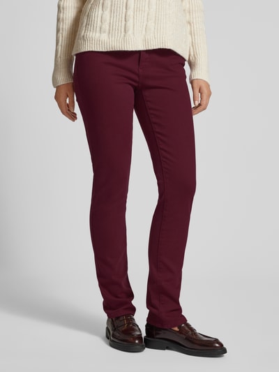 Brax Slim Fit Jeans mit Gürtelschlaufen Modell 'Style.Mary Thermo' Aubergine 4