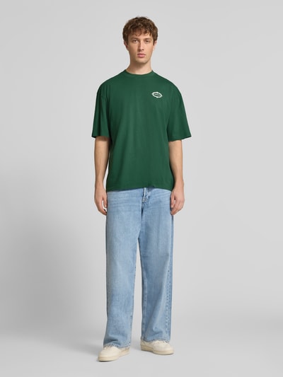 PEGADOR Oversized T-Shirt mit rückseitigem Motiv-Print Modell 'Reine' Dunkelgruen 1