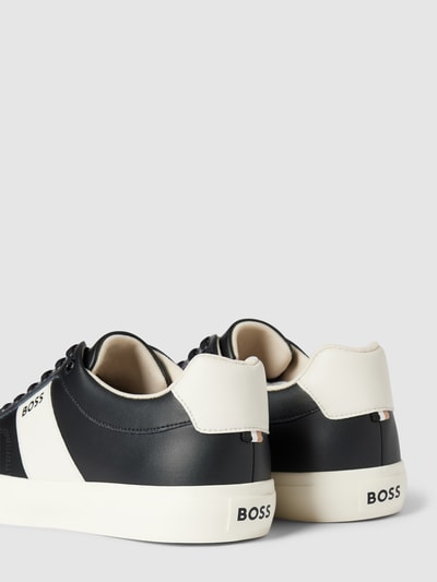 BOSS Sneakers met contrastgarnering, model 'Adien' Zwart - 2