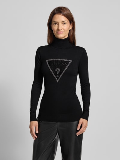 Guess Gebreide coltrui, model 'MELANIE' Zwart - 4