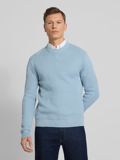 SELECTED HOMME Regular Fit Pullover aus reiner Bio-Baumwolle Modell 'DANE' Hellblau 4