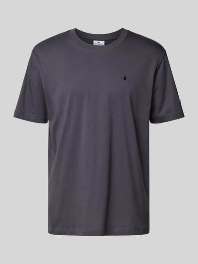 CHAMPION T-Shirt mit Logo-Stitching Modell 'ICONS' Anthrazit 2