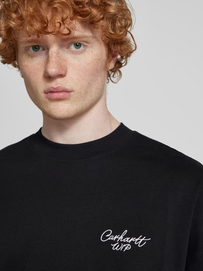 Carhartt Work In Progress T-Shirt mit geripptem Rundhalsausschnitt Black 3