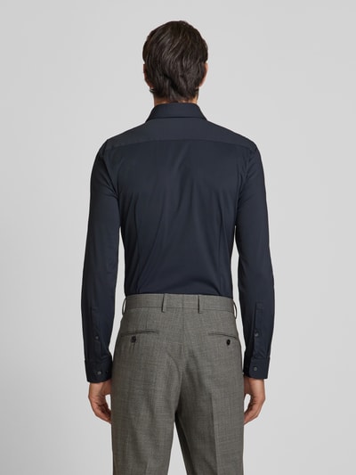 Jake*s Super slim fit zakelijk overhemd met kentkraag Zwart - 5