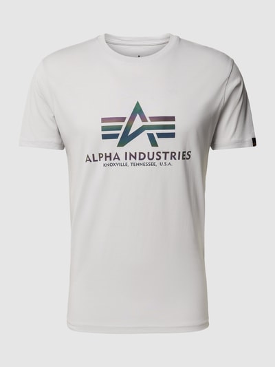 Alpha Industries T-Shirt mit Label-Print Hellgrau 2