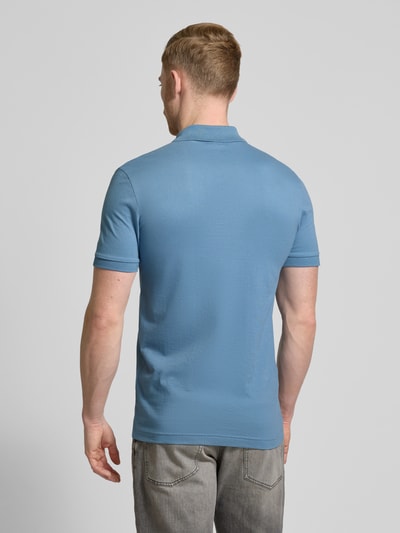 BOSS Orange Poloshirt met labeldetail, model 'Passenger' Bleu - 5