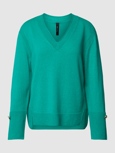 Marc Cain Gebreide pullover met V-hals Smaragdgroen - 2