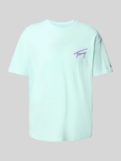 Tommy Jeans Relaxed Fit T-Shirt aus reiner Baumwolle Tuerkis 2