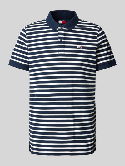 Tommy Jeans Slim Fit Poloshirt mit Logo-Stitching Marine 2