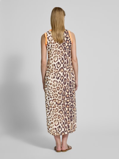 Emily Van den Bergh Midikleid mit V-Ausschnitt Beige 5