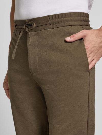 Lindbergh Stoffen broek met elastische band Olijfgroen - 3